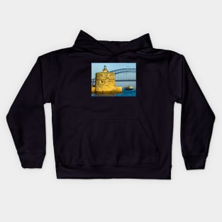 Fort Denison, Sydney Harbour, Sydney, NSW, Australia Kids Hoodie